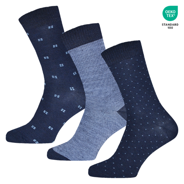 COTTONELITE™ – OEKO-TEX TANÚSÍTVÁNNYAL RENDELKEZŐ 3 AZ 1-BEN PRÉMIUM PAMUT ZOKNI (3 DARABOS CSOMAG)