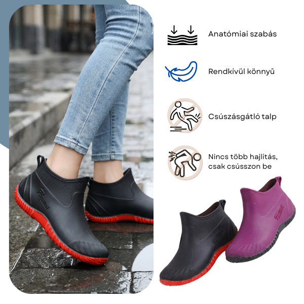 AQUABELLE™ - NŐI ALACSONY SZÁRÚ GUMICSIZMA (100% VÍZÁLLÓ)