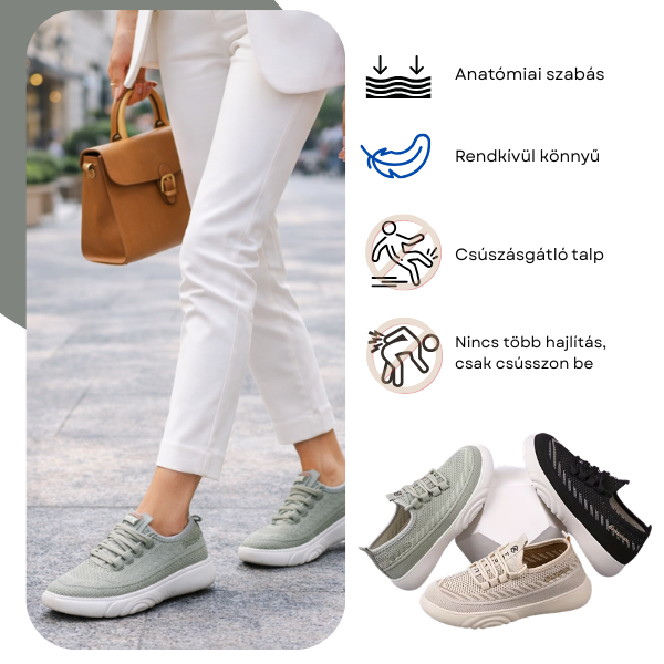 GLIMSOLE™ - LÉGÁTERESZTŐ NŐI MOKASZIN CSILLOGÓ RÉSZLETEKKEL