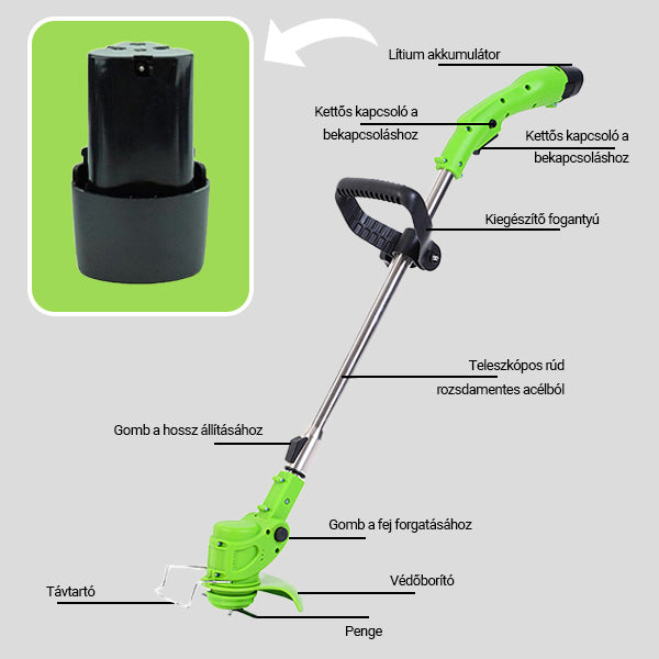 GRASSKING™ - AKKUMULÁTOROS FŰNYÍRÓ