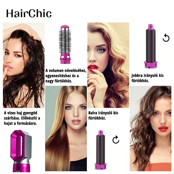 HAIRCHIC™ - TÖBBFUNKCIÓS HAJFORMÁZÓ 5v1