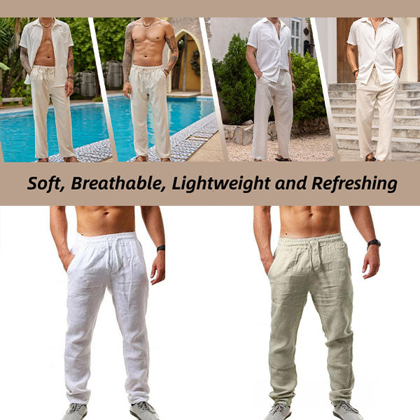 RELAXBREEZE™ - FÉRFI LEN NADRÁG